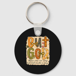 But God Made A Way Floral Faith Quote Christian Gi Key Ring