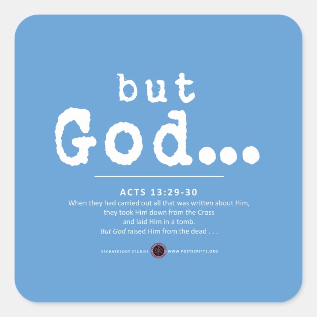 But God Square Sticker (Front)