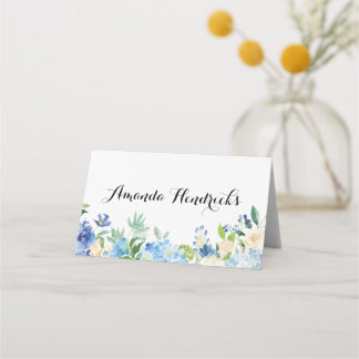 But Green Hydrangea Flower Wedding Place Card