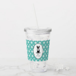 But, I'm Cute Boston Terrier (black) Funny Dog Acrylic Tumbler