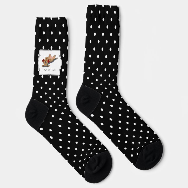 But, I'm Cute - Dog Obedience Training Funny Socks (Right)