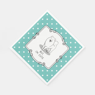 But I'm Cute Samoyed Dog Funny Sammie Napkin
