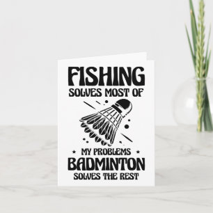 But In My Head I'm Playing Badminton Player Shuttl Card