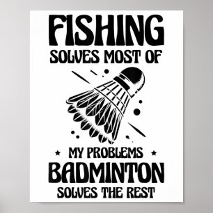 But In My Head Im Playing Badminton Player Shuttle Poster