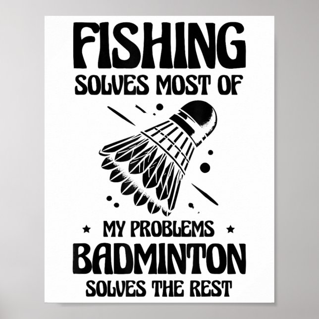 But In My Head Im Playing Badminton Player Shuttle Poster (Front)