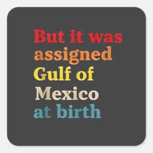 But It Was Assigned Gulf of Mexico at Birth Square Sticker