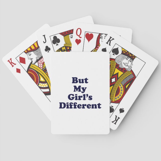 But My Girl's Different Playing Cards (Back)