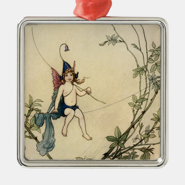 But Puck was Seated on a Spider's Thread Metal Tree Decoration (Front)