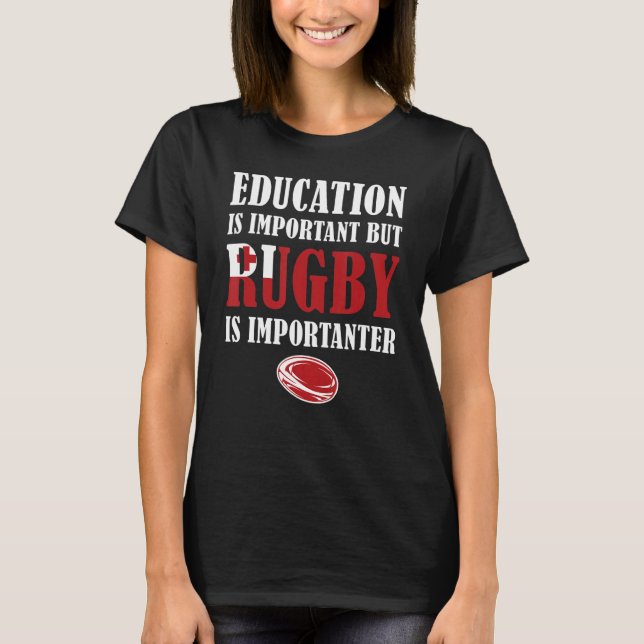 But Rugby Is Importanter Tonga Rugby T-Shirt (Front)