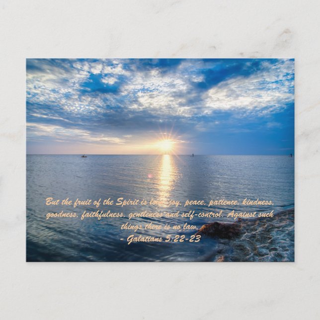 But the fruit of the Spirit is love, joy, peace, p Holiday Postcard (Front)