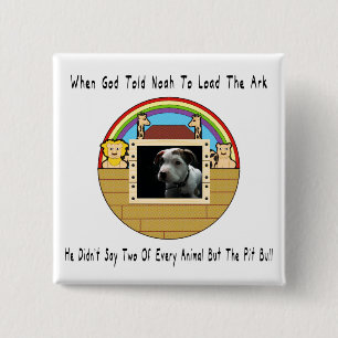 But The Pit Bull 15 Cm Square Badge