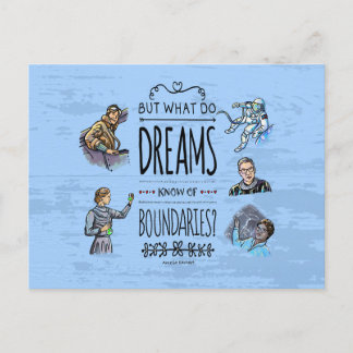 But What Do Dreams Know of Boundaries Earhart Postcard