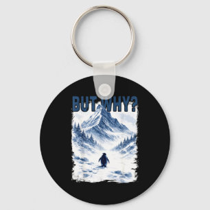 But why nihilist funny penguin snowy mountain meme key ring