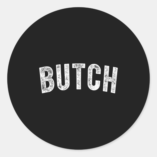 Butch  classic round sticker (Front)