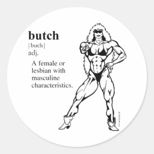 BUTCH (lesbian) Classic Round Sticker