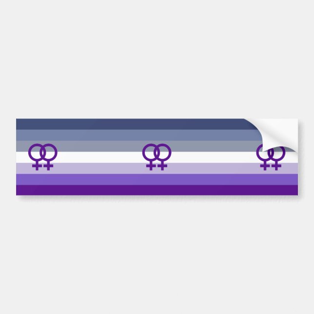 Butch Lesbian Love WLW Pride Bumper Sticker (Front)
