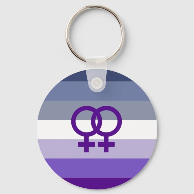 Butch Lesbian Love WLW Pride Key Ring (Front)