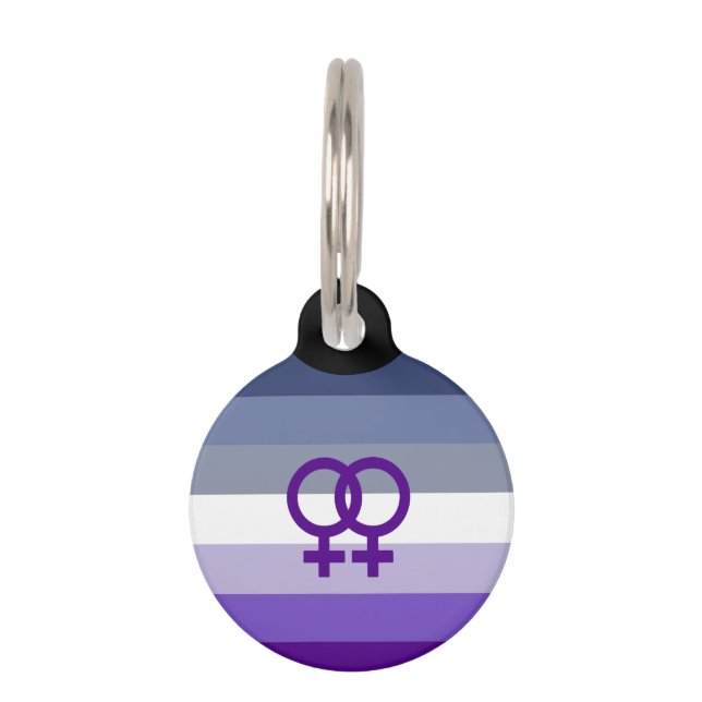 Butch Lesbian Love WLW Pride Pet Tag (Front)
