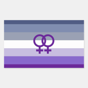 Butch Lesbian Love WLW Pride Rectangular Sticker
