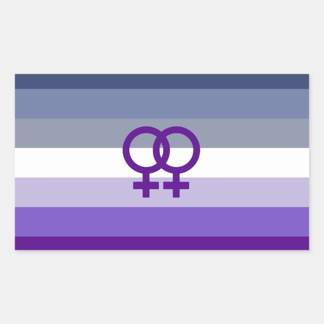 Butch Lesbian Love WLW Pride Rectangular Sticker (Front)