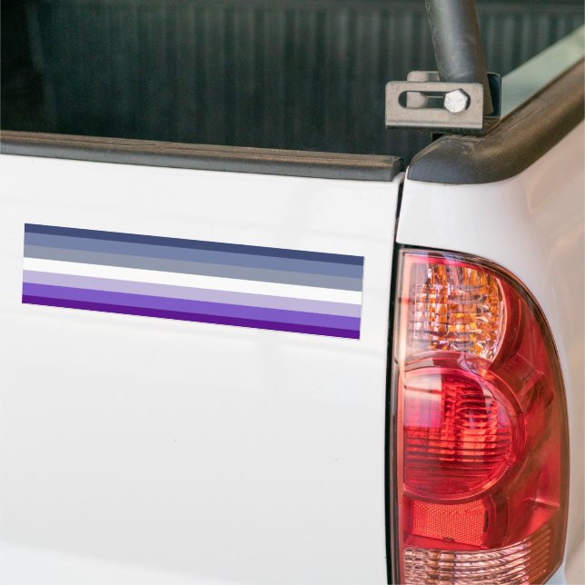 Butch Lesbian Pride Flag Bumper Sticker (On Truck)