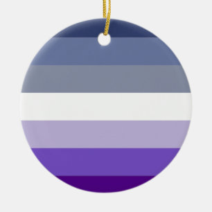 Butch Lesbian Pride Flag Ceramic Tree Decoration