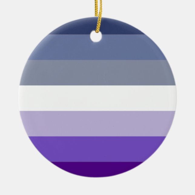 Butch Lesbian Pride Flag Ceramic Tree Decoration (Front)