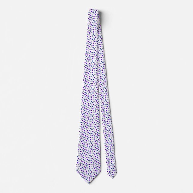 Butch Lesbian Pride Stars Blue Purple Tie (Front)