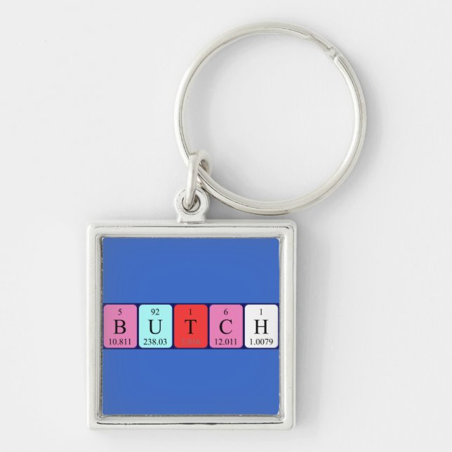 Butch periodic table name keyring (Front)