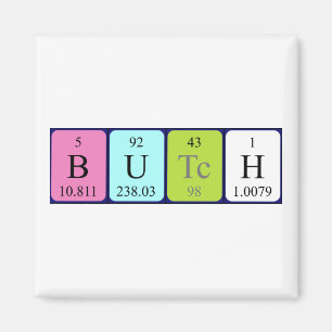Butch periodic table name magnet