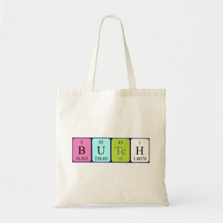 Butch periodic table name tote bag