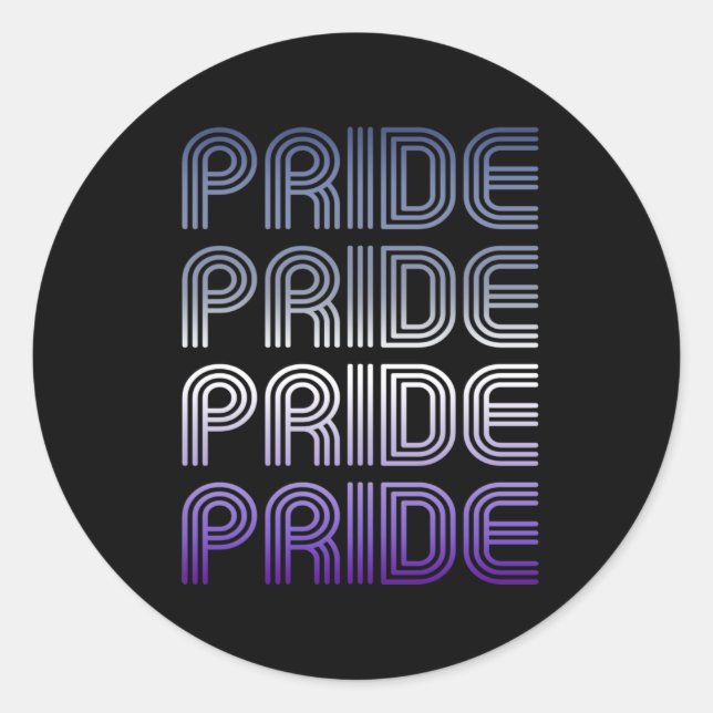 Butch Retro Pride Classic Round Sticker (Front)