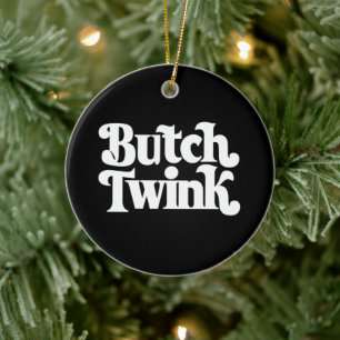 Butch Twink LGBTQ Pride Month Ceramic Tree Decoration