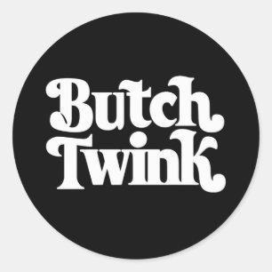Butch Twink LGBTQ Pride Month Classic Round Sticker