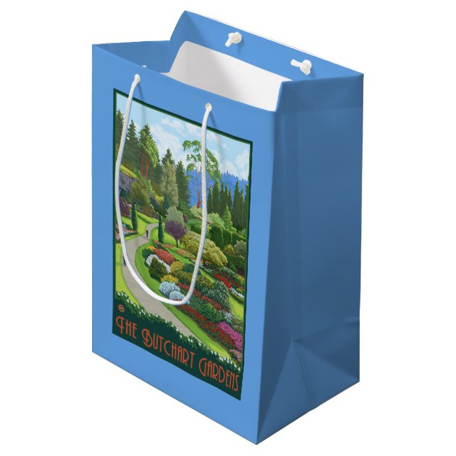 Butchart Gardens - Brentwood Bay Medium Gift Bag (Front Angled)