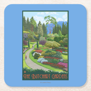 Butchart Gardens - Brentwood Bay Square Paper Coaster