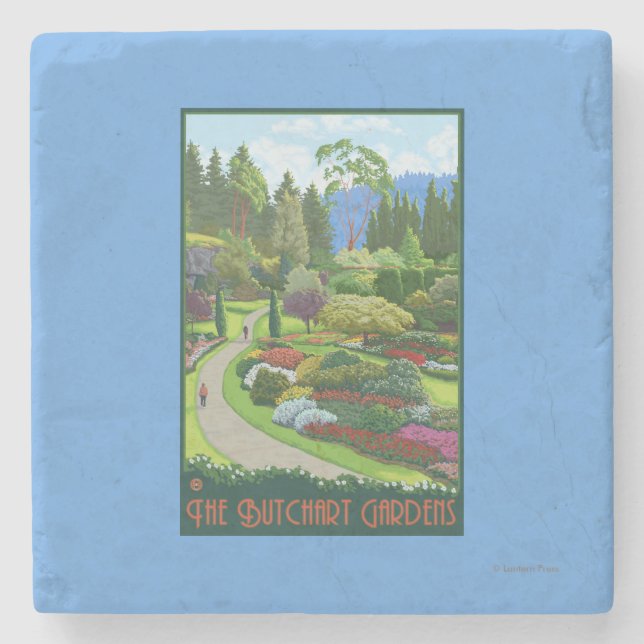 Butchart Gardens - Brentwood Bay Stone Coaster (Front)