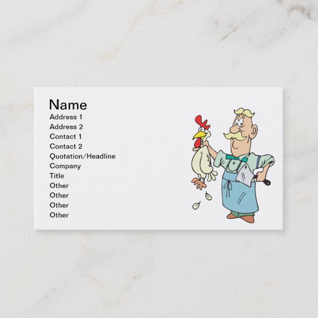 Butcher Business Card (Front)