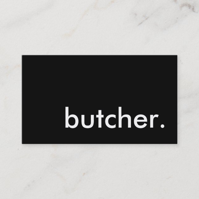 butcher. business card (Front)