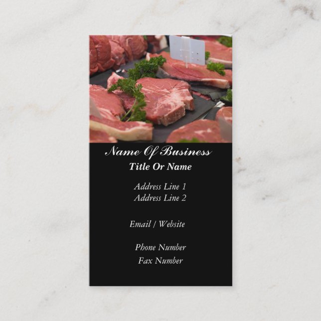Butcher Business Card (Front)