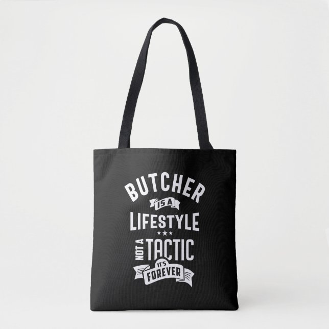 Butcher Job Title Tee Gift For Mens Womens Tote Bag (Front)