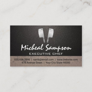 Butcher Knives Chef Business Card