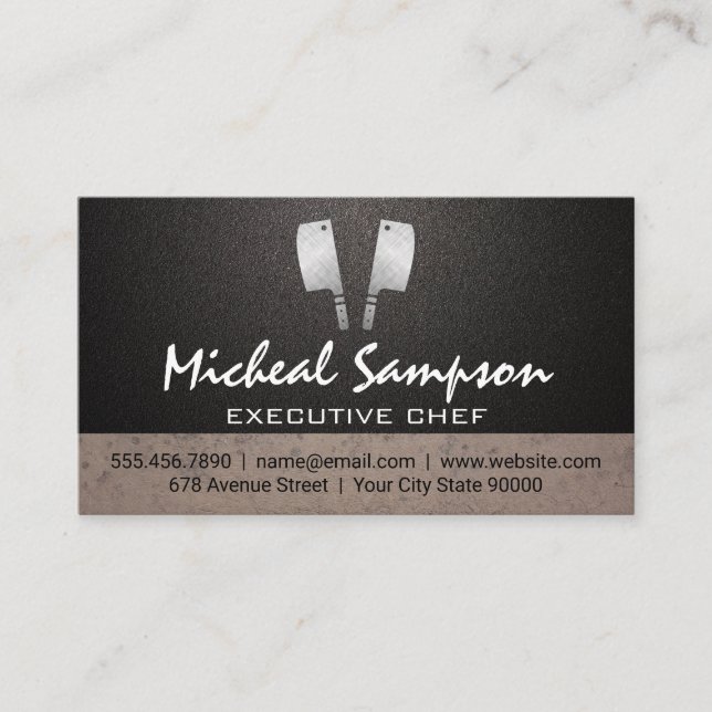 Butcher Knives | Chef Business Card (Front)