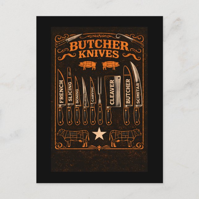 Butcher Knives Postcard (Front)