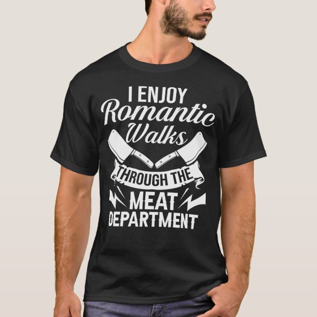 Butcher Meat Cutter Knife Shop Butchery T-Shirt (Front)