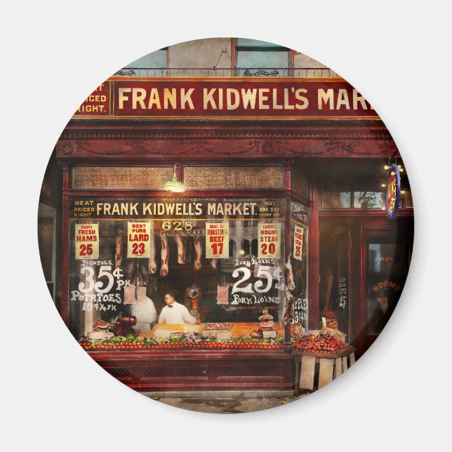 Butcher - Meat priced right 1916 Magnet (Front)