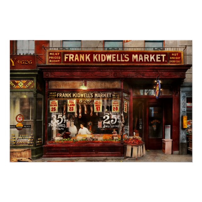 Butcher - Meat priced right 1916 Poster (Front)