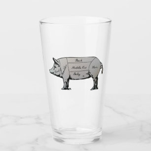 Butcher Pig Diagram Glass