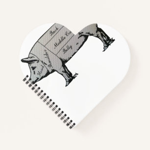 Butcher Pig Diagram Notebook