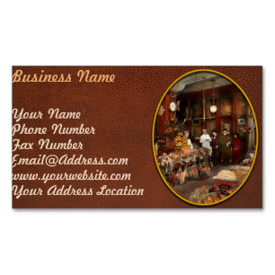 Butcher - The game center 1895 Magnetic Business Card
